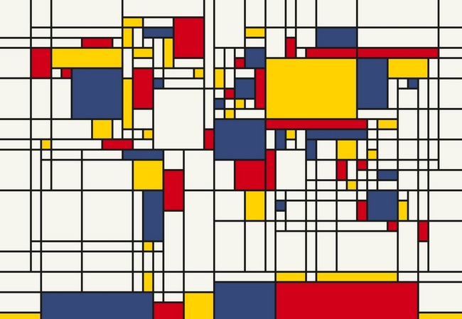 Weltkarte des Piet Mondrean