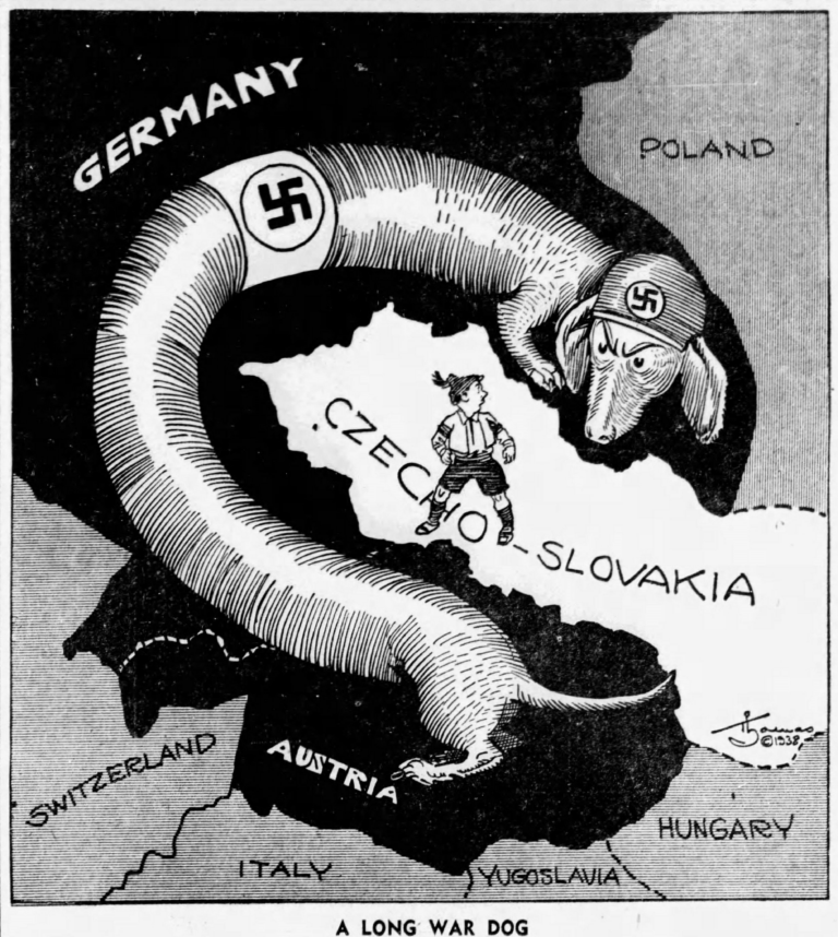 Tschechien vor dem 2. Weltkrieg „A long war dog“ von 22. März 1938